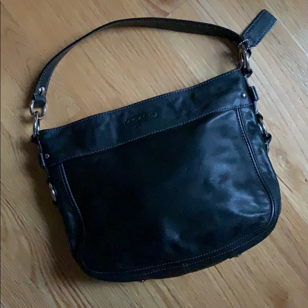 Coach Black Leather Shoulder Bag